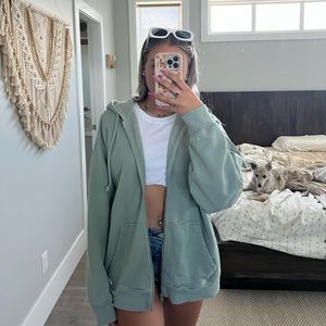 COPY - TNA Fleece zip up Sweater